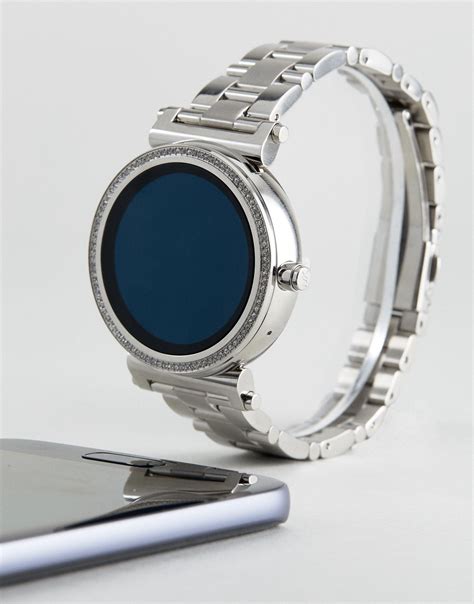 michael kors smartwatch women silver|michael kors unisex smart watch.